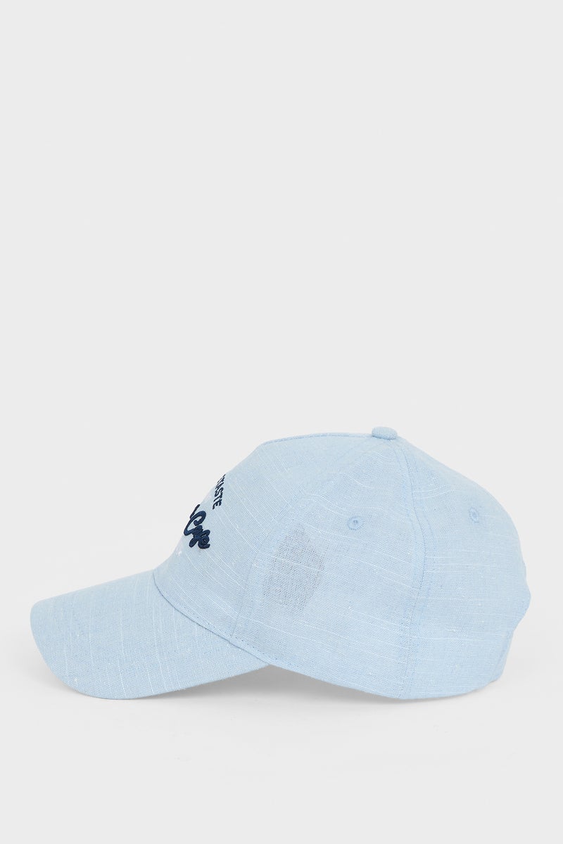 DeFacto Blue Woman Embroidered Woven Cap Casual - Image 3